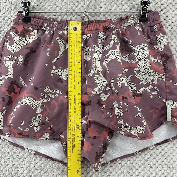Maaji Shorts Women L Purple Abstract Running Shorts Build In Briefs Side Pockets - Picture 12 of 14